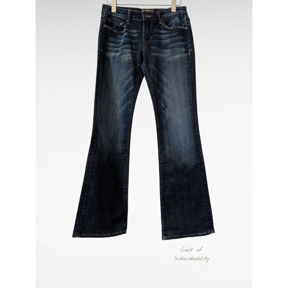 Cult Of Individuality Jeans Blue Dark Wash Bohemi Boot Cut Jeans Sz 28